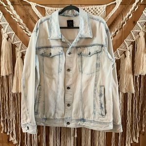 Men’s Original Use Faded Trucker Denim Jacket Size Large